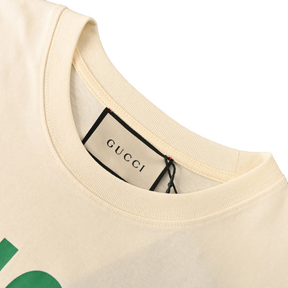 Gucci GG Monogram Bear Embroidery Appliqué Cotton T-Shirt 2026