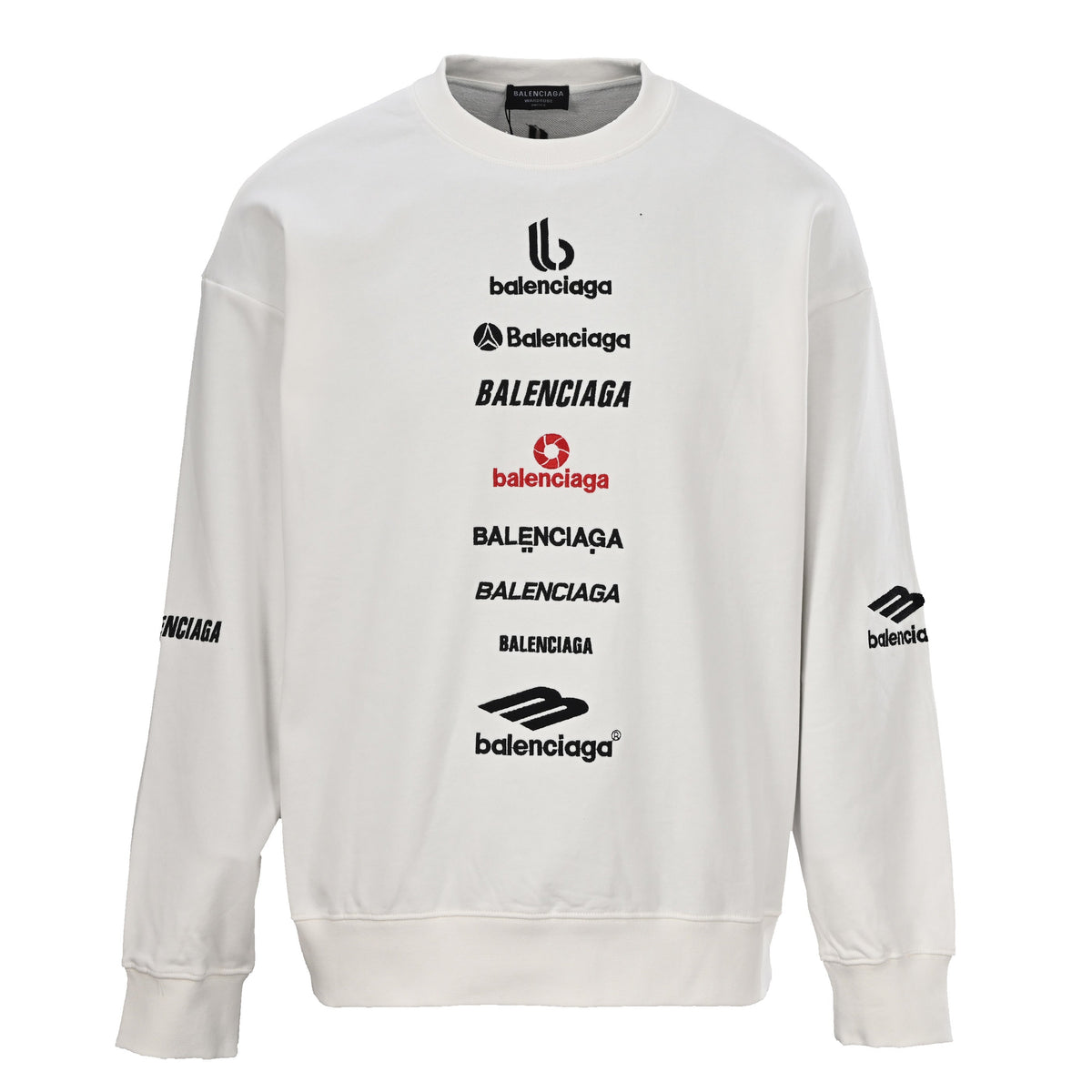 Balenciaga Multi Logo Collage Crewneck Sweatshirt 2026