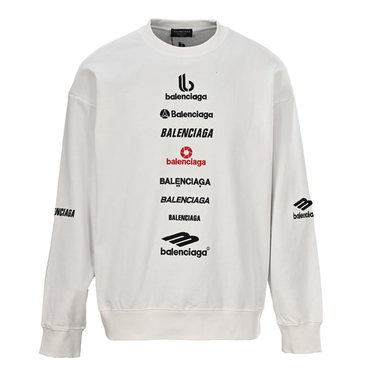 Balenciaga Multi Logo Collage Crewneck Sweatshirt 2026