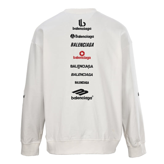 Balenciaga Multi Logo Collage Crewneck Sweatshirt 2026