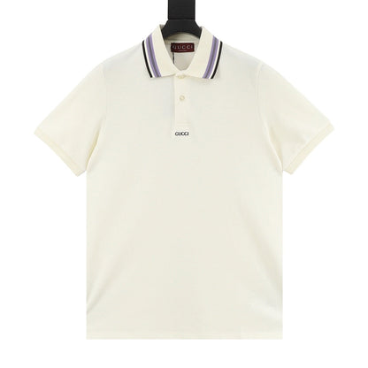 Gucci Minimalist Lettering Cotton Piqué Polo Shirt 2026