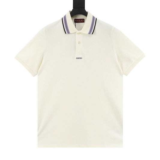 Gucci Minimalist Lettering Cotton Piqué Polo Shirt 2026