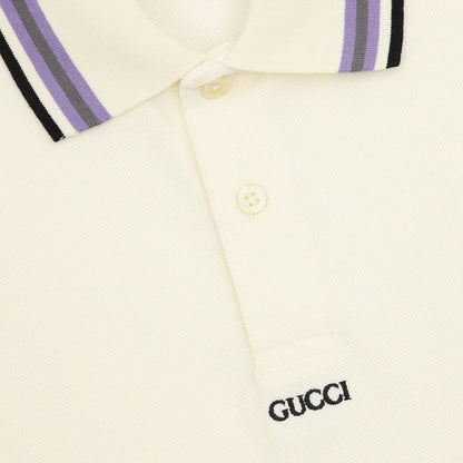 Gucci Minimalist Lettering Cotton Piqué Polo Shirt 2026