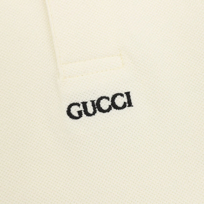 Gucci Minimalist Lettering Cotton Piqué Polo Shirt 2026