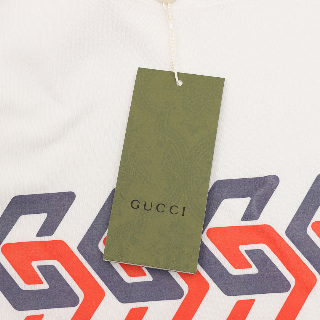 Gucci Interlocking Double G Print Cotton Short-Sleeve Top 2026