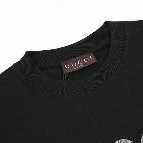 Gucci Double-Image Letter Embroidery Cotton T-Shirt 2026