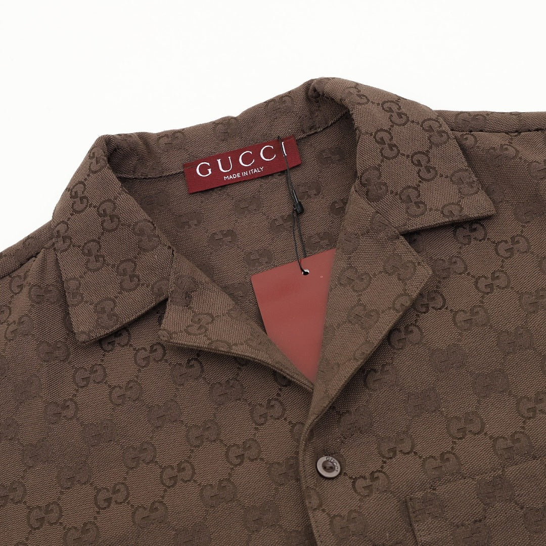 Gucci All-Over GG Jacquard Linen Shirt 2026 | Relaxed Fit