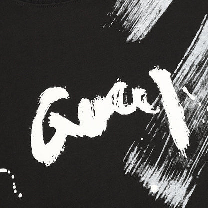 Gucci Ink-Brush Graffiti Lettering Cotton T-Shirt 2026