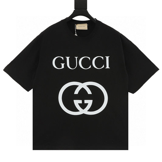 Gucci Classic Interlocking Double G Print Cotton T-Shirt 2026