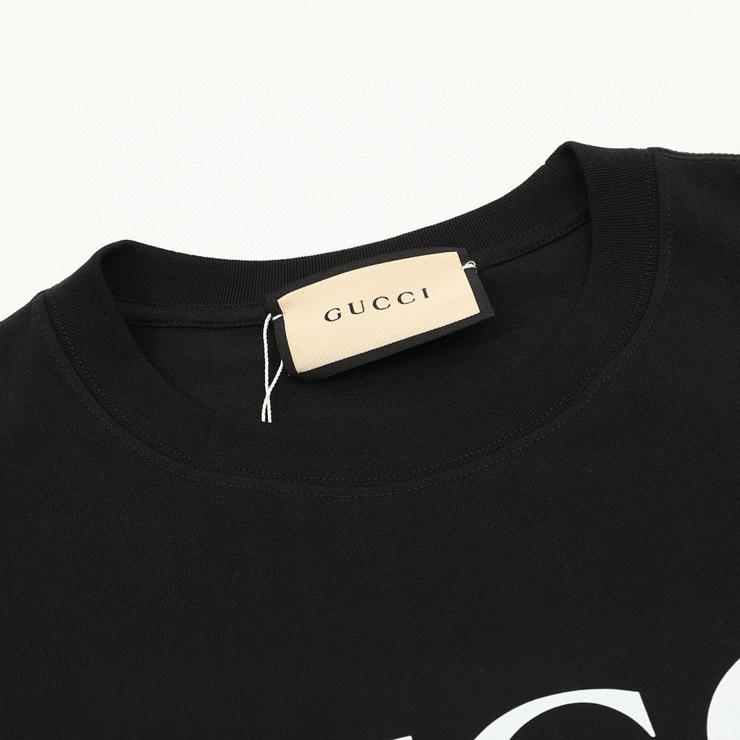 Gucci Classic Interlocking Double G Print Cotton T-Shirt 2026