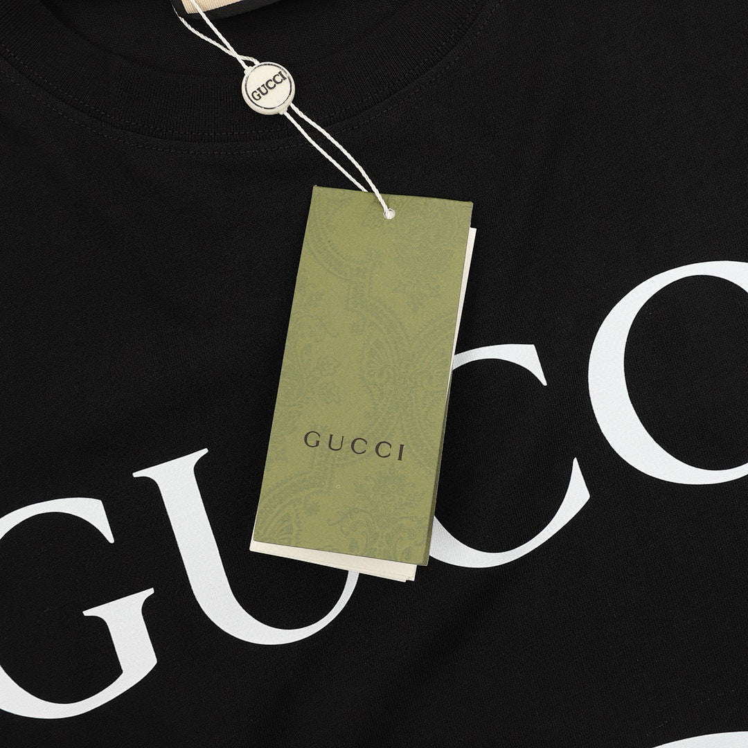 Gucci Classic Interlocking Double G Print Cotton T-Shirt 2026