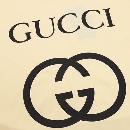 Gucci Classic Interlocking Double G Print Cotton T-Shirt 2026