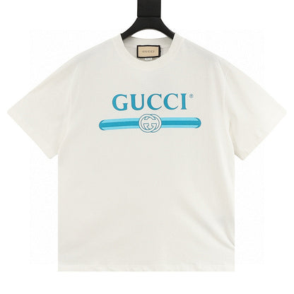 Gucci Belt-Print Short-Sleeve Top 2026