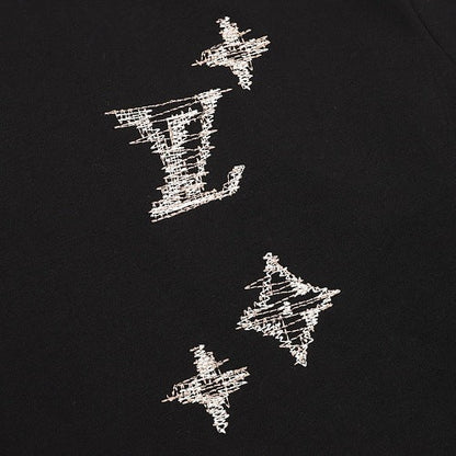 Louis Vuitton Monogram Front & Back Embroidered Short Sleeve T-Shirt