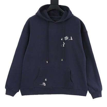 Louis Vuitton Sailboat-Embroidered Pullover Hoodie