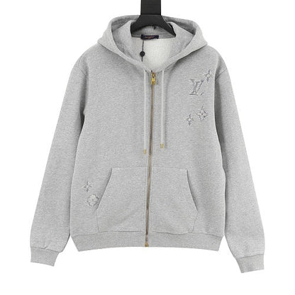 Louis Vuitton LV Sketch-Embroidered Zip Hoodie
