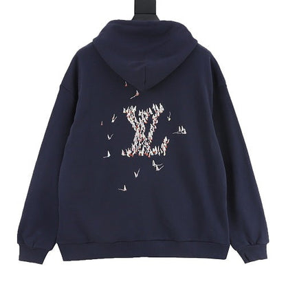 Louis Vuitton Sailboat-Embroidered Pullover Hoodie