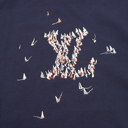 Louis Vuitton Sailboat-Embroidered Pullover Hoodie