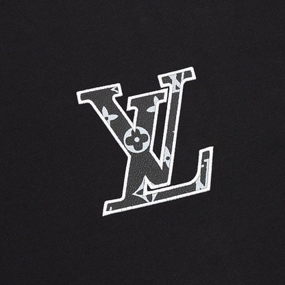 Louis Vuitton Leather Badge LV Logo Embroidered Short-Sleeve T-Shirt