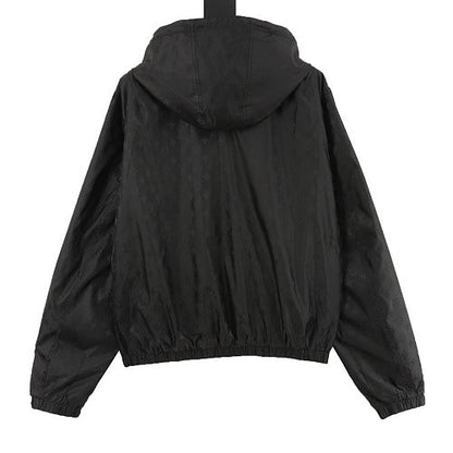 Louis Vuitton FW25 Reversible Crystal-Embellished Houndstooth Hooded Jacket
